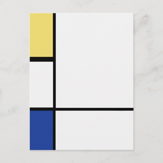 Carte Postale Piet Mondrian - Composition Abstrait géométrique (Devant)