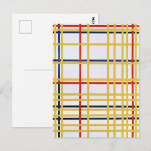 Carte Postale Piet Mondrian New York City I Art Abstrait