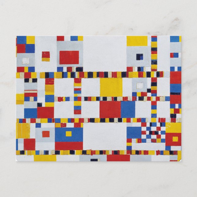 Carte Postale piet mondrian, victoire.boogie-woogie (Devant)