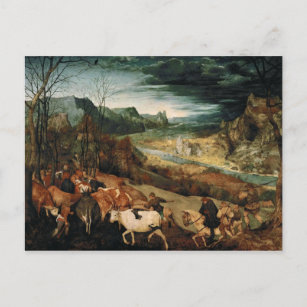 Carte Postale Pieter Bruegel l'Ancien - Le retour du troupeau