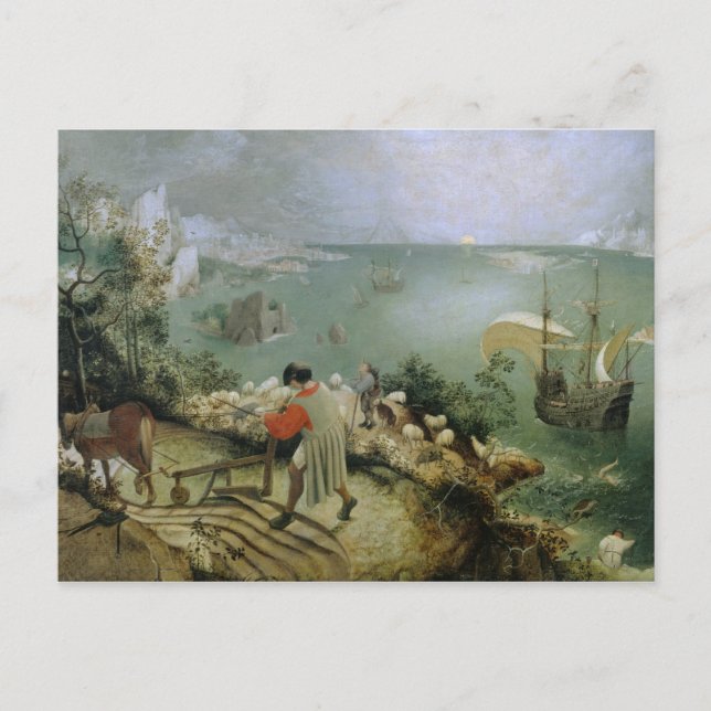 Carte Postale Pieter Bruegel l'Ancien -Paysage Chute d'Icarus (Devant)