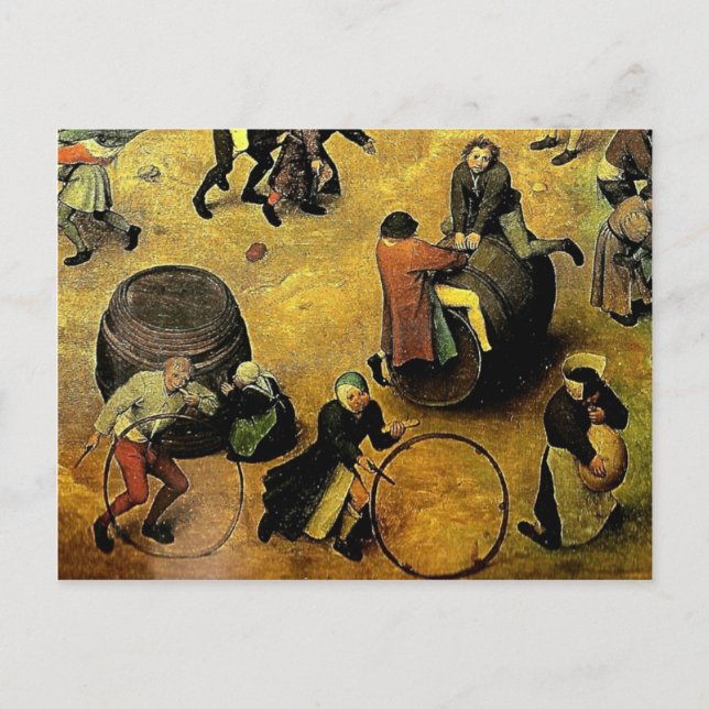 Carte Postale Pieter Bruegel's "Children’s Games" (Détail) 1560 (Devant)