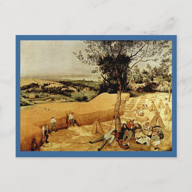 Carte Postale Pieter Bruegel's The Harvesters (1565) (Devant)