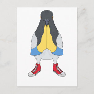 Carte Postale Pigeon avec chaussures
