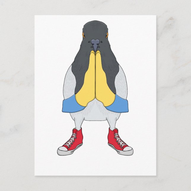 Carte Postale Pigeon avec chaussures (Devant)