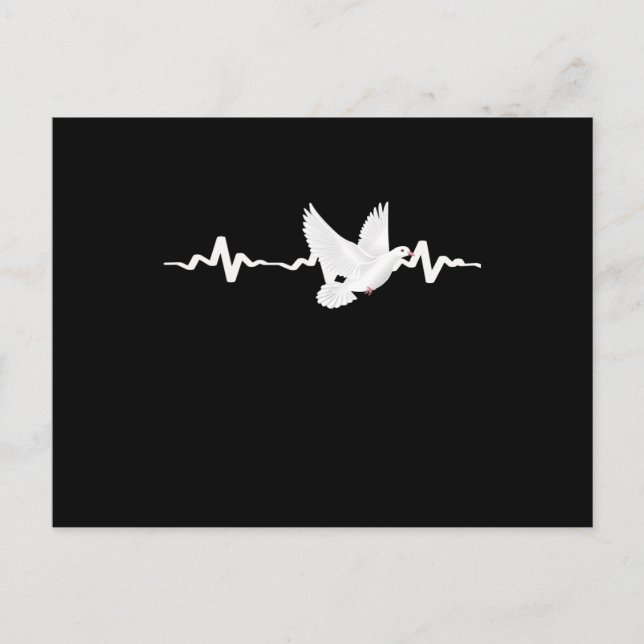 Carte Postale Pigeon Carrier Pigeon Heartbeat (Devant)