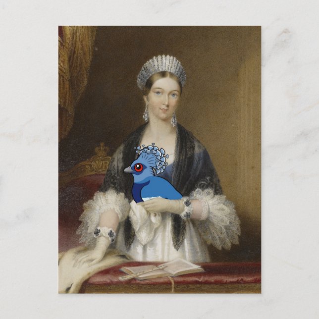 Carte Postale Pigeon couronné de la reine Victoria (Devant)