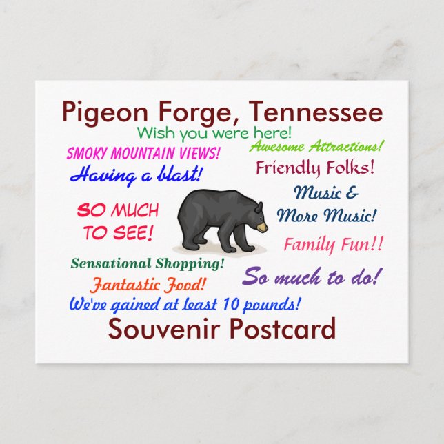 Carte Postale Pigeon Forge, Tennessee (Devant)