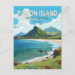 Carte Postale Pigeon Island National Park Sainte-Lucie Art de vo