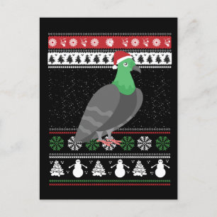 Carte Postale Pigeon - Noël Pigeon laid Noël
