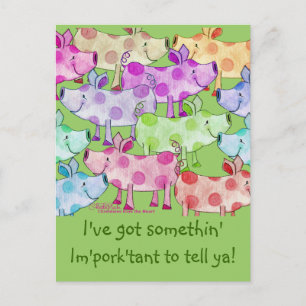 Carte Postale Piggy Collage