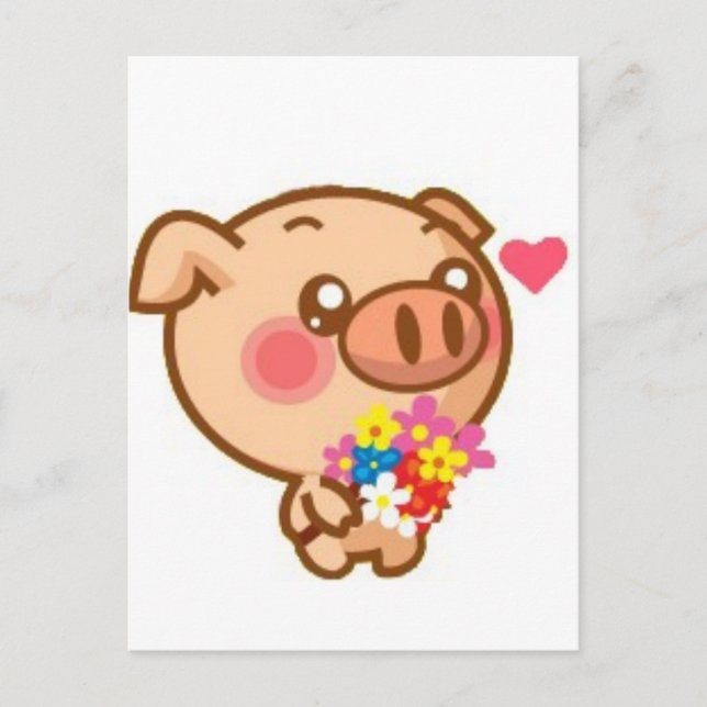 Carte Postale Piggy in Love (Devant)