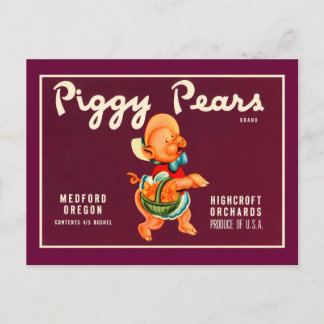 Carte Postale Piggy Pears