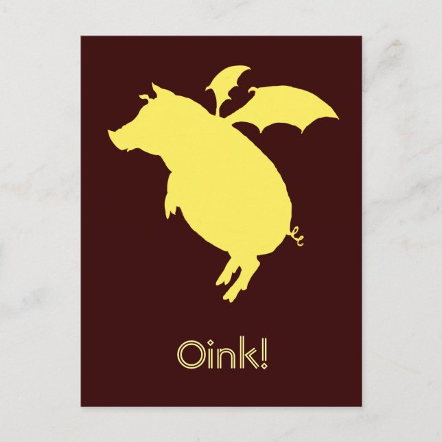 Carte Postale Piggy volante (Devant)