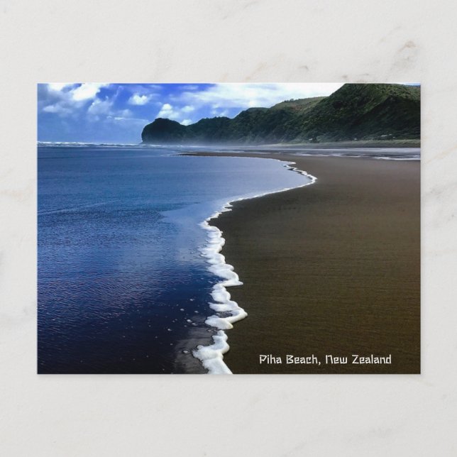 Carte Postale Piha Beach, Nouvelle-Zélande (Devant)