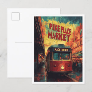 Carte Postale Pike Place Market Seattle Washington USA Travel