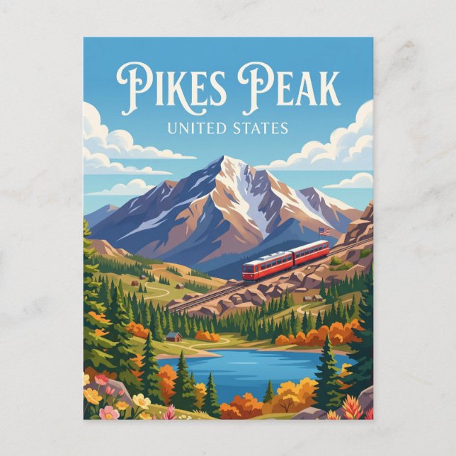 Carte Postale Pikes Peak Colorado (Devant)