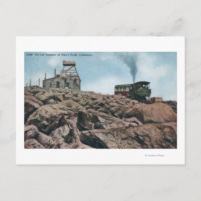 Carte Postale Pikes Peak, Colorado - Au Sommet (Devant)
