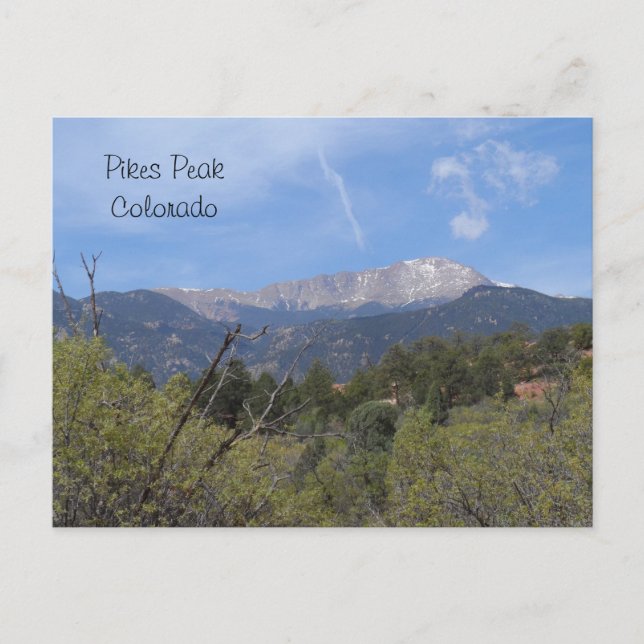 Carte Postale Pikes Peak - Colorado Springs (Devant)