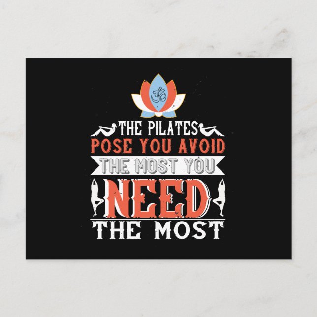 Carte Postale Pilates Les Pilates Pose Vous Évitez Le Plus Besoi (Devant)