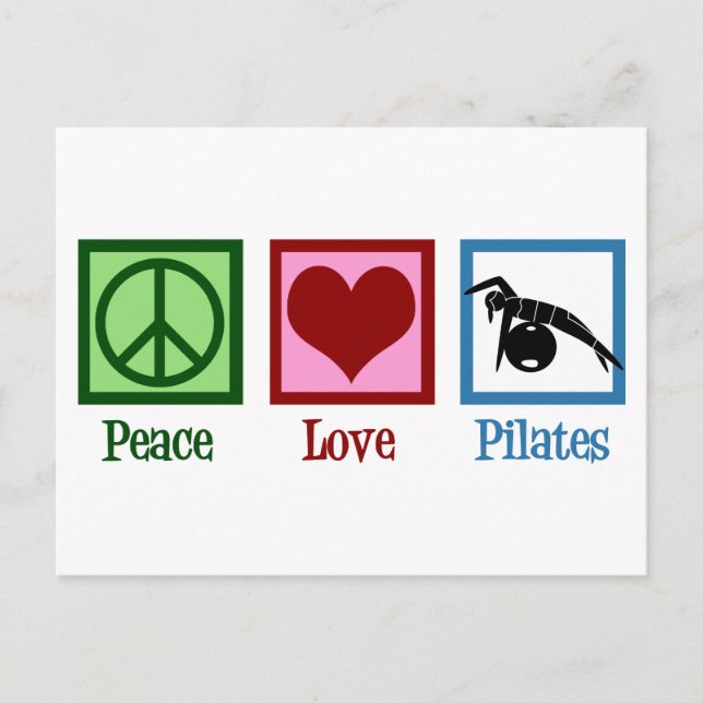 Carte Postale Pilates Peace Love (Devant)