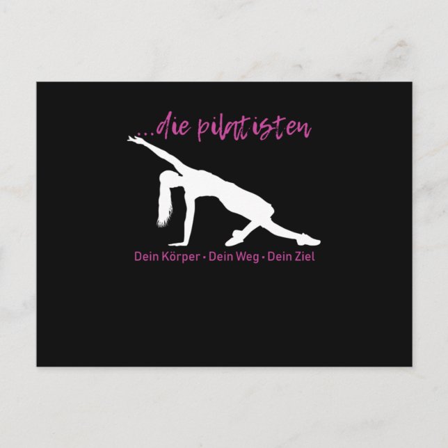 Carte Postale Pilates Pilatisten Sport Fitness Gift (Devant)