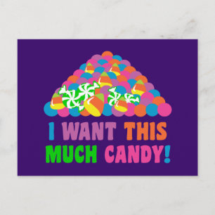 Carte Postale Pile de bonbon d'Halloween