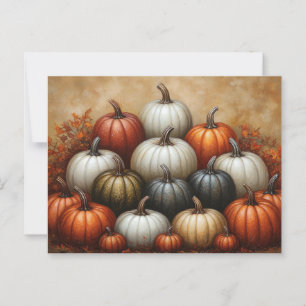 Carte Postale Pile de Citrouilles