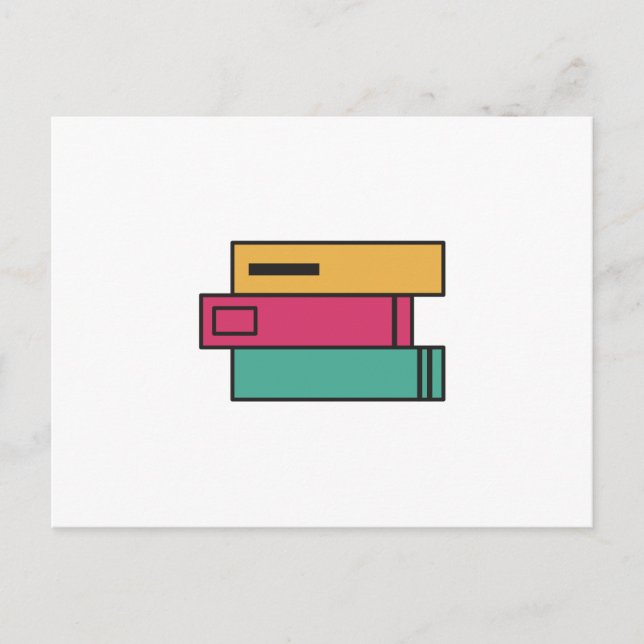 Carte Postale pile de livres (Devant)
