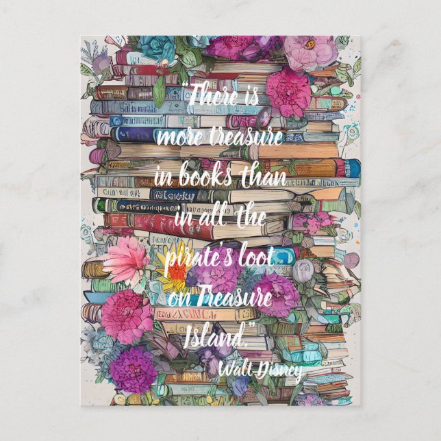 Carte Postale Pile de livres (Devant)