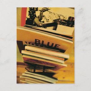 Carte Postale Pile de livres et de magazines