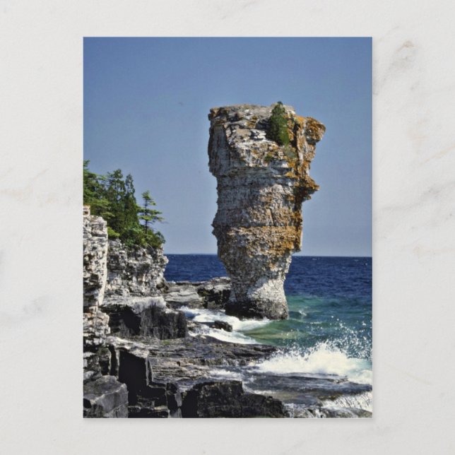 Carte Postale Pile de mer, île Flowerpot, péninsule Bruce, Ontar (Devant)