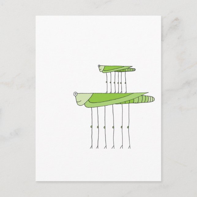 Carte Postale Pile de sauterelles (Devant)