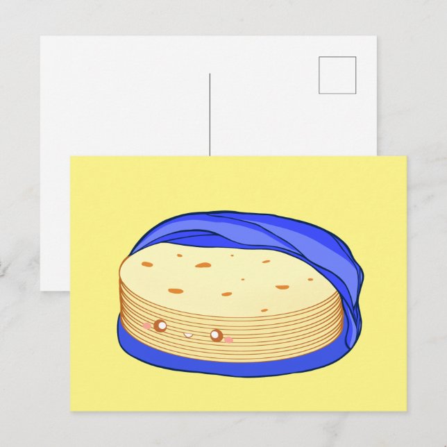 Carte Postale Pile de tortillas de farine (Devant / Derrière)