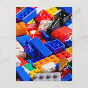 Carte Postale Pile en brique de jouet coloré
