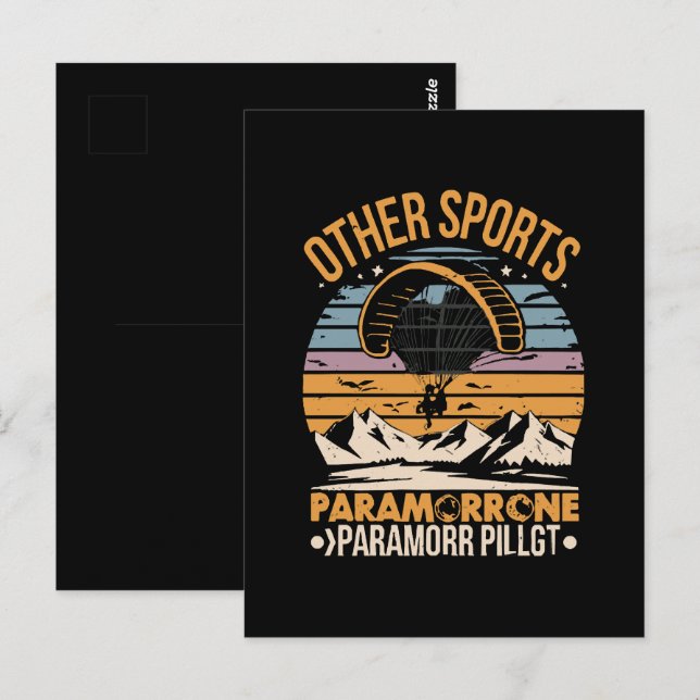 Carte Postale Pilote de paramoteur Paramoteur (Devant / Derrière)