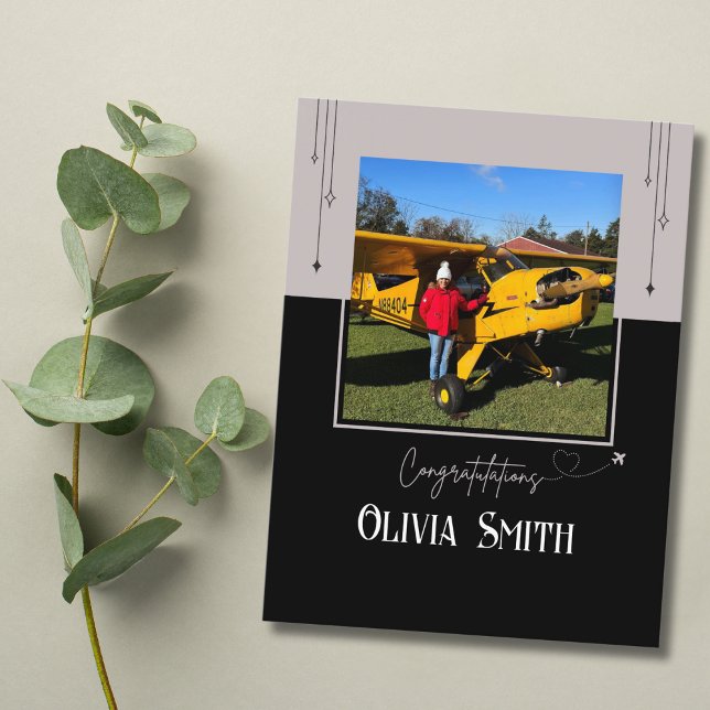 Carte Postale Pilote photo de vol en solo, vol sur mesure (Créateur téléchargé)