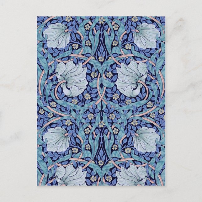 Carte Postale Pimpernel Blue, William Morris (Devant)