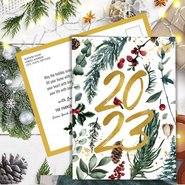 Carte Postale Pin Festif Confetti 2023 (Créateur téléchargé)