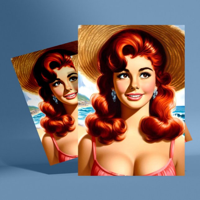 Carte Postale Pin-up d'été vintage (Créateur téléchargé)