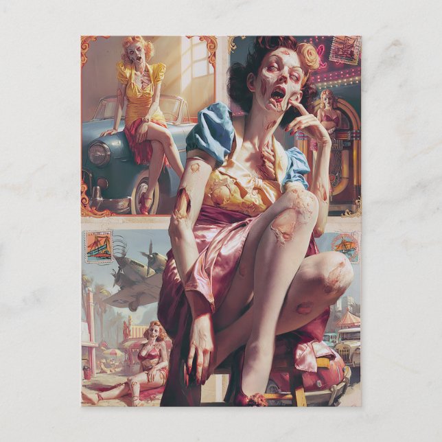 Carte Postale Pin-Up Zombie I (Devant)