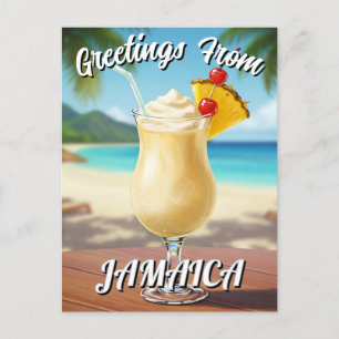Carte Postale Pina Colada Jamaica Beach Travel