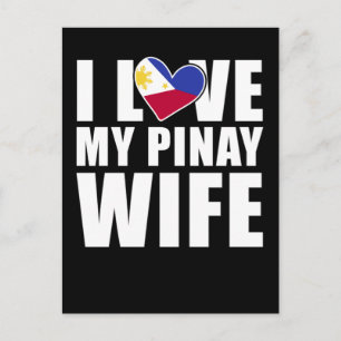 Carte Postale Pinay Femme Philippines Aime Fier Mari