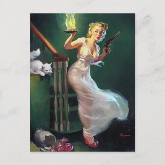 Carte Postale Pinceau Prowler vers le haut (Devant)