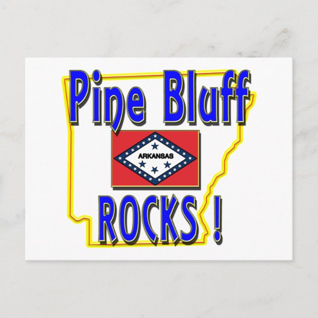 Carte Postale Pine Bluff Rocks ! (bleu) (Devant)