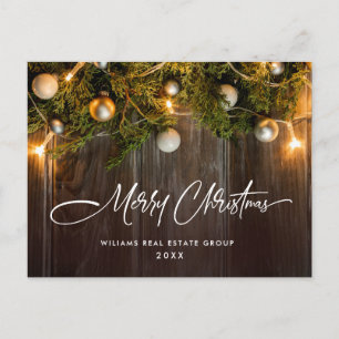 Carte Postale Pine Cones Noël Fête de Noël Accueil d'entreprise