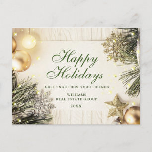 Carte Postale Pine Cones Noël Fête de Noël Accueil d'entreprise