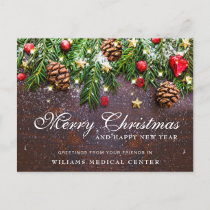 Carte Postale Pine Cones Noël Fête de Noël Accueil d'entreprise