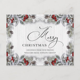 Carte Postale Pine Cones Noël Fête de Noël Accueil d'entreprise