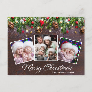 Carte Postale Pine Cones Russe Joyeux Noël 3 Photo Fête